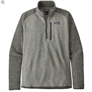 Men's Better Sweater® 1/4-Zip by Patagonia in color Nickel W/Forge Grey